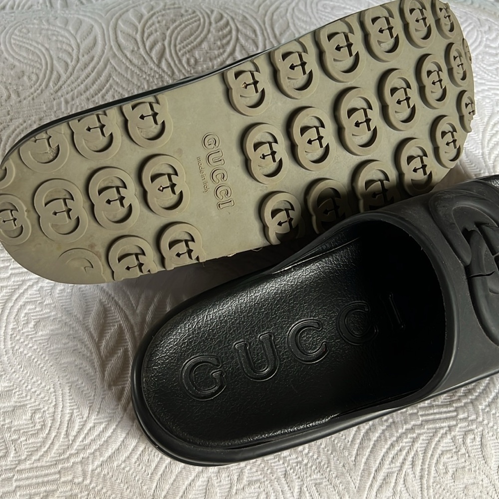 Gucci Miami Rubber Platform Sandals Women's Size 10 - Picture 8 of 11